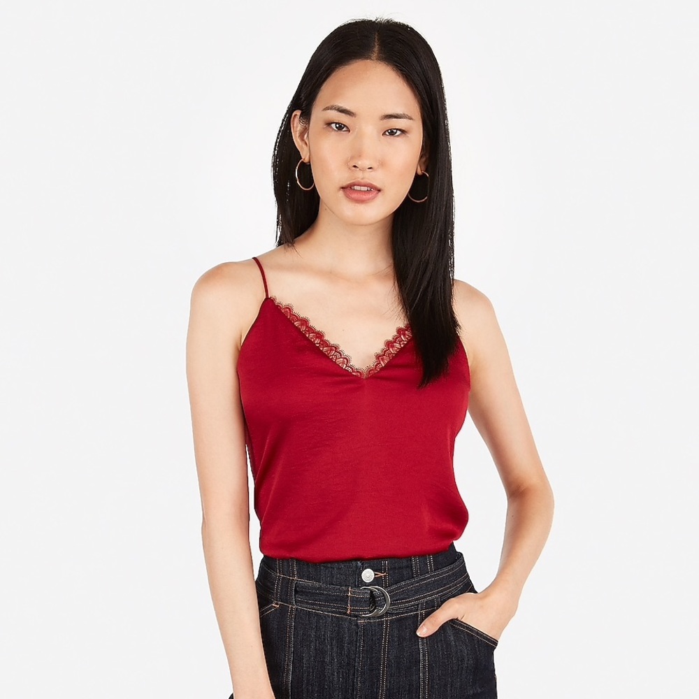 Lace neck cami